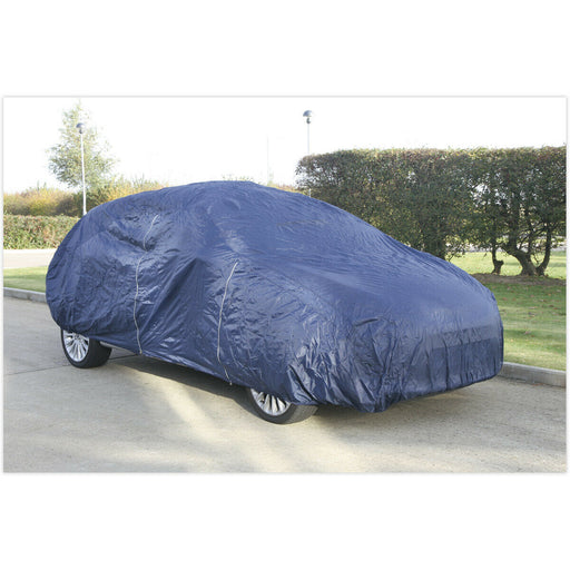 Large Lightweight Car Cover - 4300 x 1690 x 1220mm - Elasticated Corners Loops