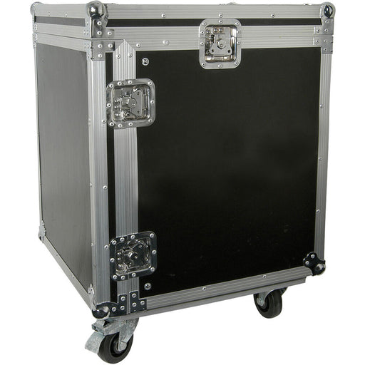 19" 12U Equipment Rack With Wheels Patch Panel Mount Case PA DJ Mixer Amp Audio Loops