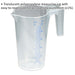 250ml Translucent Measuring Jug - Easy to Read Scale - Pouring Spout - Handle Loops