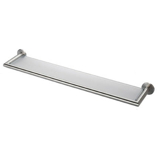 Mitred Bar With Recessed Frosted Shelf 600mm Fixing Centres Stainless Steel Loops
