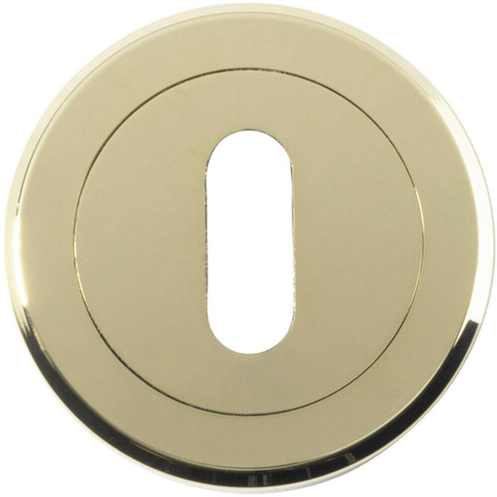 51mm Lock Profile Escutcheon Chamfered Edge Concealed Fix Stainless Brass Loops