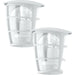 2 PACK IP44 Outdoor Wall Light White & Glass Lantern 1x 60W E27 Porch Lamp Loops