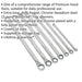 10pc EXTRA LONG Double Ended Ring Spanner Set 12 Point Metric Socket Hand Wrench Loops