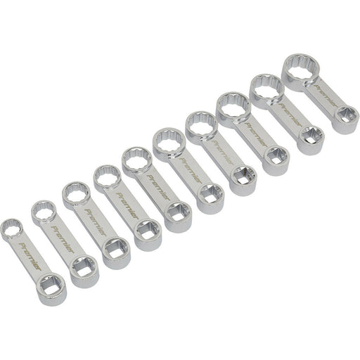10pc Torque Wrench Spanner Adapter Set - 3/8" Square Drive - 12 Pt Metric Socket Loops
