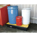 60L Spill Tray with Platform - Holds 2 x 45L Drums - High-Density PE Plastic Loops