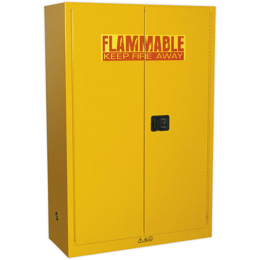 Flammable Substance Storage Cabinet - 1095mm x 460mm x 1655mm - 3-Point Key Lock Loops