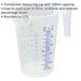 500ml Mixture Measuring Jug - Easy to Read Scale - Pouring Spout - Handle Loops