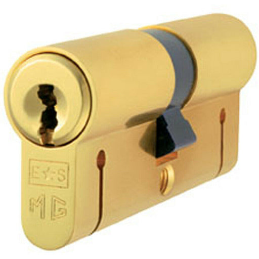 70mm Euro Double Cylinder Lock Keyed to Differ 15 Pin Polished Brass Door Loops