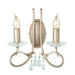 Twin Wall Light Crystal Drops & Cut Glass Sconces Silver/Gold Finish LED E14 60W Loops