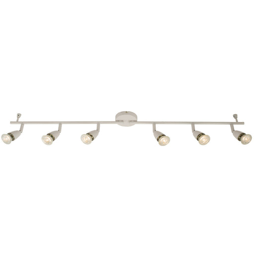 Adjustable Ceiling Spotlight Gloss White 6 Light Bar Downlight Modern Lamp Loops