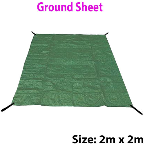 2m x 2m 110GSM Waterproof UV Ground Sheet/Cover Camping Tarpaulin Tent Picnic Loops