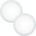 2 PACK Wall Flush Ceiling Light White Shade White Clear Glass Painted E27 1x60W Loops
