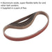 5 PACK - 20mm x 520mm Sanding Belts - 100 Grit Aluminium Oxide Slim Detail Loop Loops