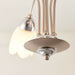 Semi Flush Ceiling Light Chrome & Opal 5 Bulb Shade Chandelier Dimmable Pendant Loops