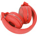 PRO Red Wireless Bluetooth Fold Away Headphones Microphone FM SD Gaming Gift Loops