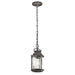 Outdoor IP44 1 Bulb Chain Lantern Weathered Zinc LED E27 60W d01614 Loops