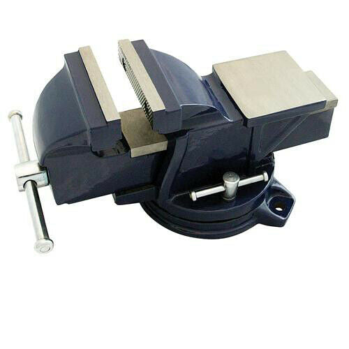 100mm Jaw Swivel Base Engineers Bench Vice Fixes To Worktop Cast Iron Loops