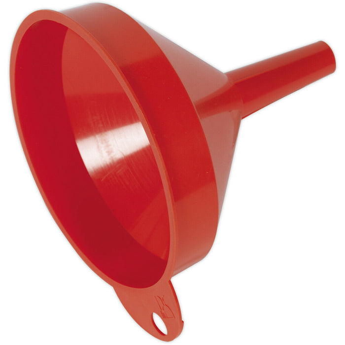 120mm Small Funnel - Fixed Spout - Ventilation Tube - Grip Tab with Hanging Hole Loops