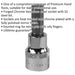 8mm Forged Hex Socket Bit - 3/8" Square Drive - Chrome Vanadium Wrench Socket Loops