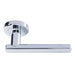 PAIR Round T Bar Handle with Ringed Design Concealed Fix Polished Chrome Loops