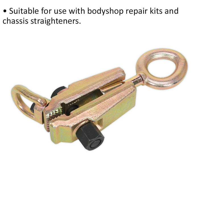 220mm Dual Direction Pull Clamp - 45mm Jaw - 5 + 2 Tonne Capacity - Body Repair Loops