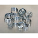 140 Piece Zinc Plated O-Clip Assortment - Double Ear Fasteners - Various Sizes Loops