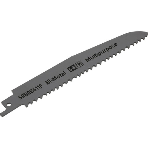 5 PACK 150mm Bi-Metal Reciprocating Saw Blade - 5-8 TPI - Milled Side Set Teeth Loops