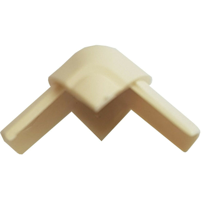 16mm x 8mm Magnolia Smooth Fit Right Angled External Over Bend Trunking Adapter Loops