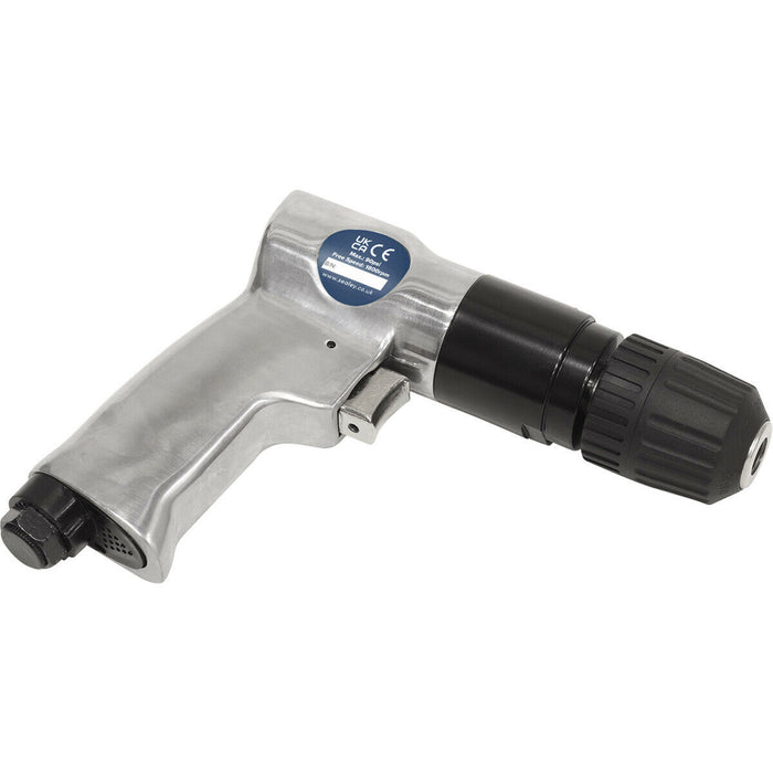 Reversible Air Drill with 10mm Keyless Chuck - 1/4" BSP Inlet - 1800 RPM Loops