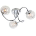 Semi Flush Ceiling Light Chrome Wire Shade 3x Lamp Adjustable Hanging Pendant Loops