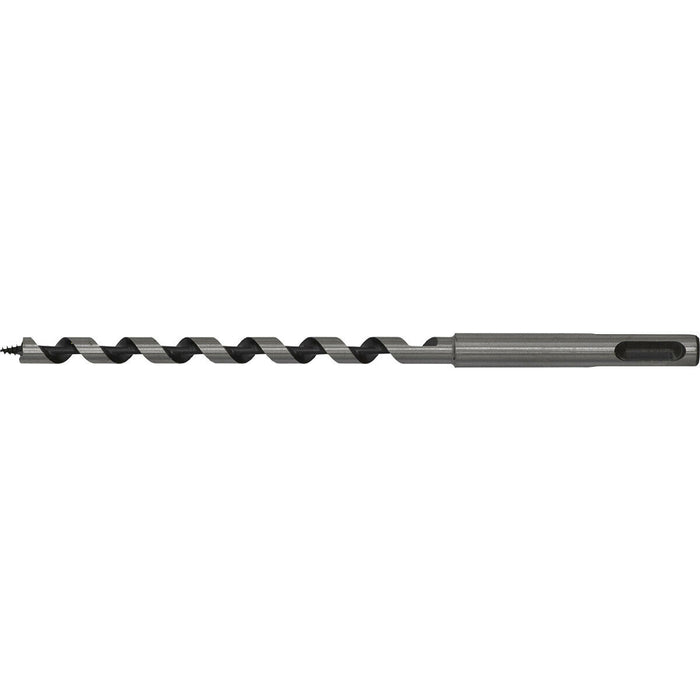 8 x 200mm SDS Plus Auger Wood Drill Bit - Fully Hardened - Smooth Drilling Loops