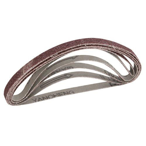 QTY 5 10mm x 330mm 40 Grit Sanding Belts For Belt Sander Loops