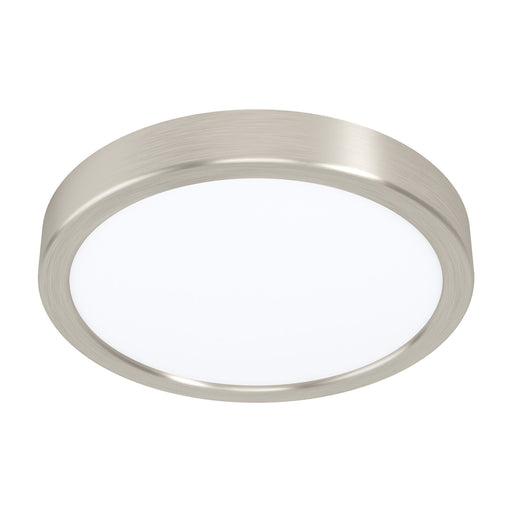 Wall / Ceiling Light Satin Nickel 210mm Round Surface Mounted 16.5W LED 3000K Loops