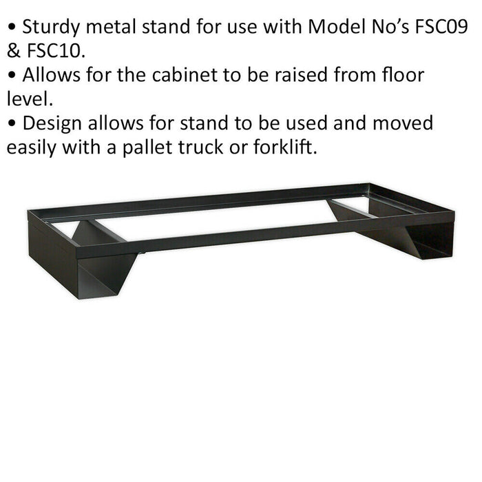 Sturdy Metal Raised Floor Stand for ys04353 & ys04354 Flammables Storage Cabinet Loops