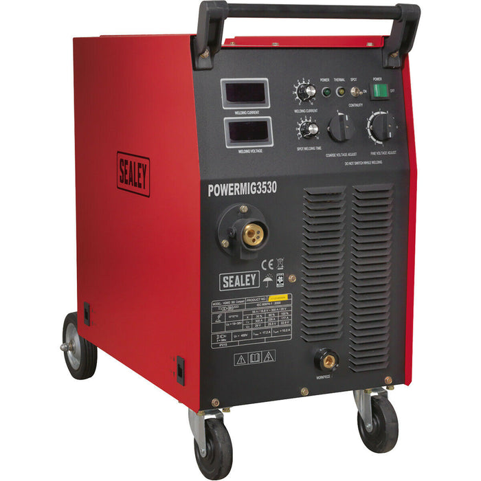 300A MIG Welder with Non-Live Euro Torch - Turbo Fan - 415V 3 Phase Supply Loops
