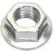 Pack of 100 Zinc Plated Serrated Flange Nut - 0.8mm Pitch - M5 - DIN 6923 Loops