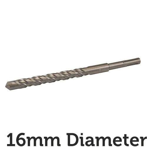 PRO 16mm x 210mm SDS Plus Masonry Drill Bit Tungsten Carbide Cutting Head Tip Loops