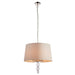 Ceiling Pendant Light Polished Nickel Plate & Marble Silk 4 x 40W E14 Loops