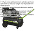 V-Twin Direct Drive Air Compressor - 100L Capacity Tank - 3hp Induction Motor Loops