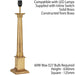 Luxury Traditional Table Lamp Light Solid Brass BASE ONLY 630mm Tall Bulb Holder Loops