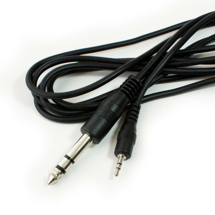 1.8m 6.35mm Plug to 2.5mm Male Stereo Cable ¼" Headphone Amp Mini Jack Lead Loops