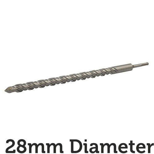 PRO 28mm x 460mm SDS Plus Masonry Drill Bit Tungsten Carbide Cutting Head Tip Loops