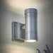 Outdoor Wall Light IP55 - Aluminium & Clear Glass - 2x5W LED GU10 - Living Room Loops