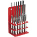 16 Piece PREMIUM Steel Punch Set - Hardened & Tempered - Polished Chrome Loops
