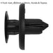 20 PACK Black Push Rivet Trim Clip - 20mm x 19mm - For Honda & Toyota Vehicles Loops