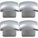 4x Convex Face Cupboard Door Knob 33 x 30.5mm Polished Chrome Cabinet Handle Loops