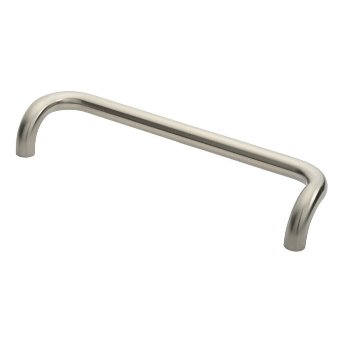 Cranked Pull Handle 480 x 30mm 450m Fixing Centres Satin Stainless Steel Loops
