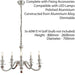 5 Light Chandelier Pendant POLISHED ALUMINIUM Ceiling Hanging Candelabra Lamp Loops