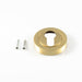 50mm Euro Profile Round Escutcheon Concealed Fix Satin Brass Keyhole Cover Loops
