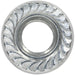 Pack of 100 Zinc Plated Serrated Flange Nut - 1.25mm Pitch - M8 - DIN 6923 Loops